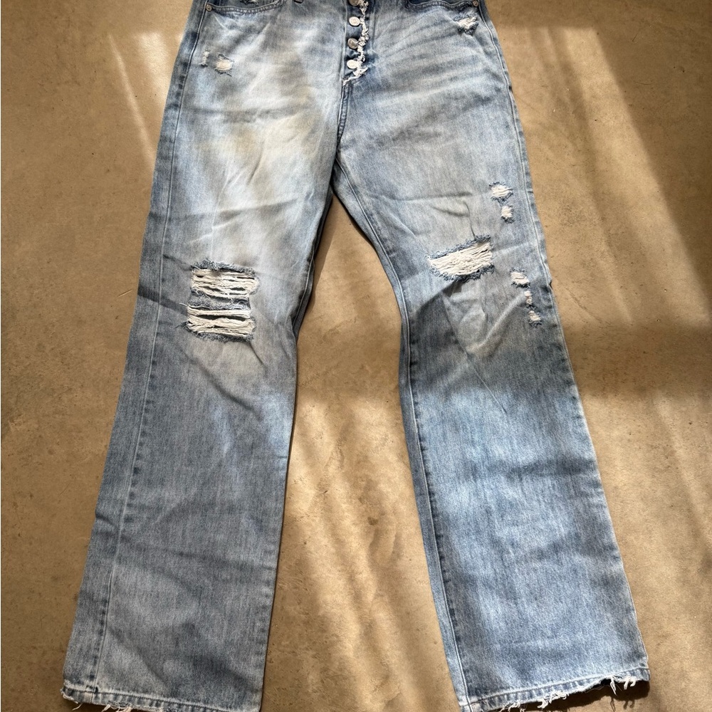 KanCan Blue Relaxed Distressed Jeans
